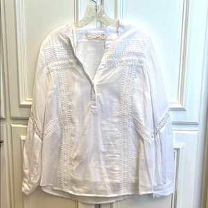Soft Surroundings White Boho Blouse with camisole included